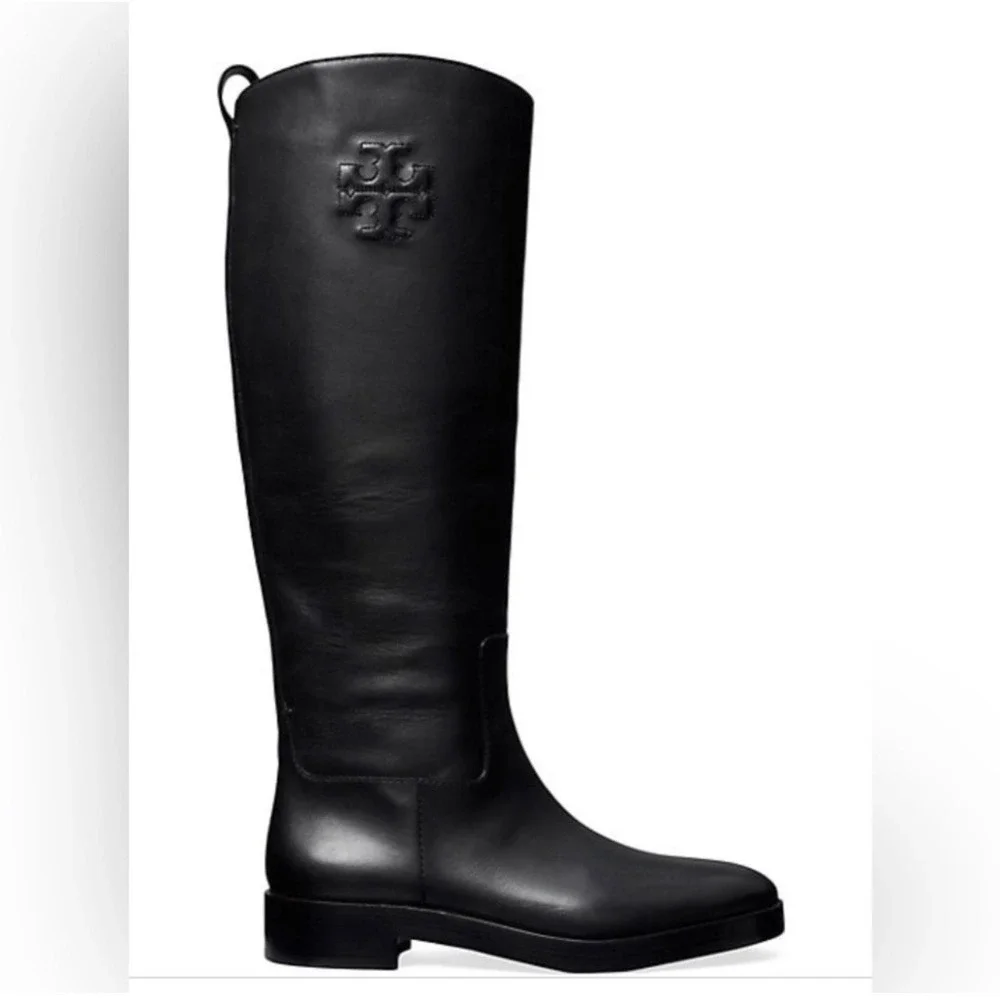 TORY BURCH The Riding Boot Black Size 8.5 NEW Modern Quiet Luxury Designer